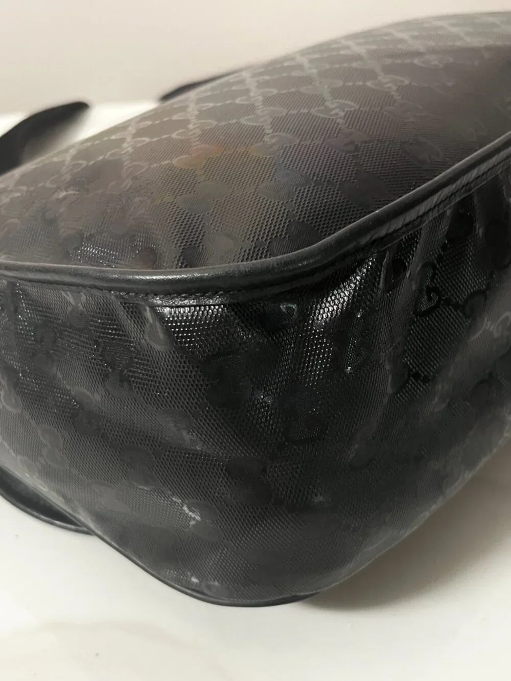 Gucci GG Imprime Monogram Double Buckle Flap Messenger Bag